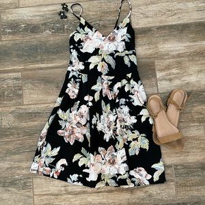 SOLD 3 for $20 Black and Floral Dress